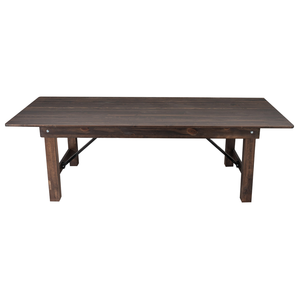 Mahogany |#| 8' x 40" Rectangular Antique Rustic Mahogany Solid Pine Folding Farm Table