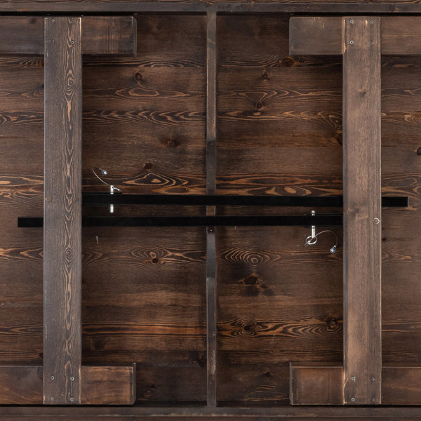 Mahogany |#| 8' x 40" Rectangular Antique Rustic Mahogany Solid Pine Folding Farm Table
