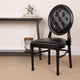 Black Vinyl/Black Frame |#| 900 lb. Capacity King Louis Chair w/ Tufted Back, Black Vinyl Seat & Black Frame
