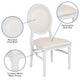 White Vinyl/White Frame |#| 900 lb. Capacity King Louis Chair with White Vinyl Back and Seat and White Frame