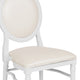 White Vinyl/White Frame |#| 900 lb. Capacity King Louis Chair with White Vinyl Back and Seat and White Frame