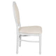 White Vinyl/White Frame |#| 900 lb. Capacity King Louis Chair with White Vinyl Back and Seat and White Frame