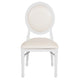 White Vinyl/White Frame |#| 900 lb. Capacity King Louis Chair with White Vinyl Back and Seat and White Frame