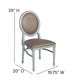 Taupe Vinyl/Silver Frame |#| 900 lb. Capacity King Louis Chair with Taupe Vinyl Back & Seat and Silver Frame