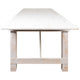 Antique Rustic White |#| 5 Piece Set-9' x 40inch Antique Rustic White Folding Farm Table and Four Bench Set