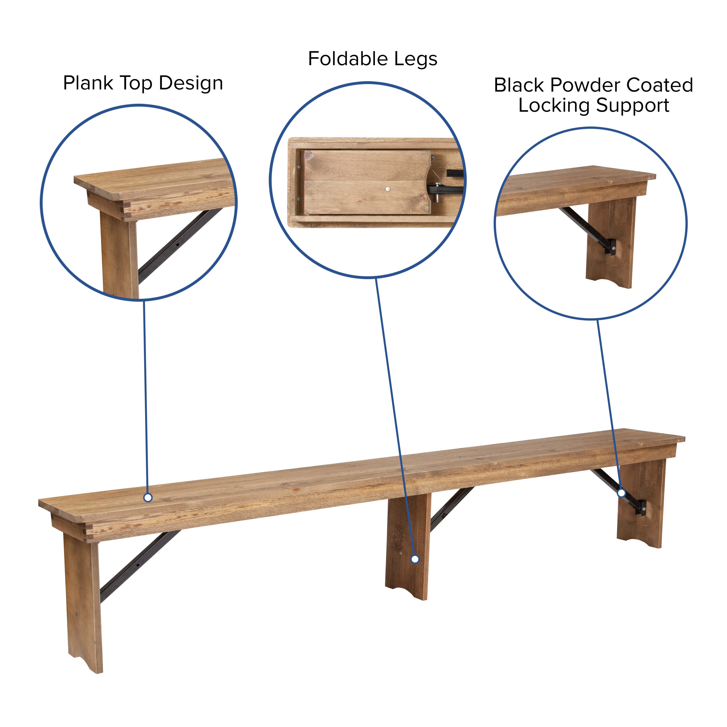 Black farm shop bench