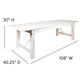 Antique Rustic White |#| 3 Piece Set-9' x 40inch Antique Rustic White Folding Farm Table and Two Bench Set