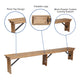 Antique Rustic |#| 9' x 40inch Antique Rustic Folding Farm Table and Two Bench Set