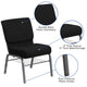 Auditorium Chair - Black Fabric/Silver Vein Frame - 21inch Seat - Book Rack