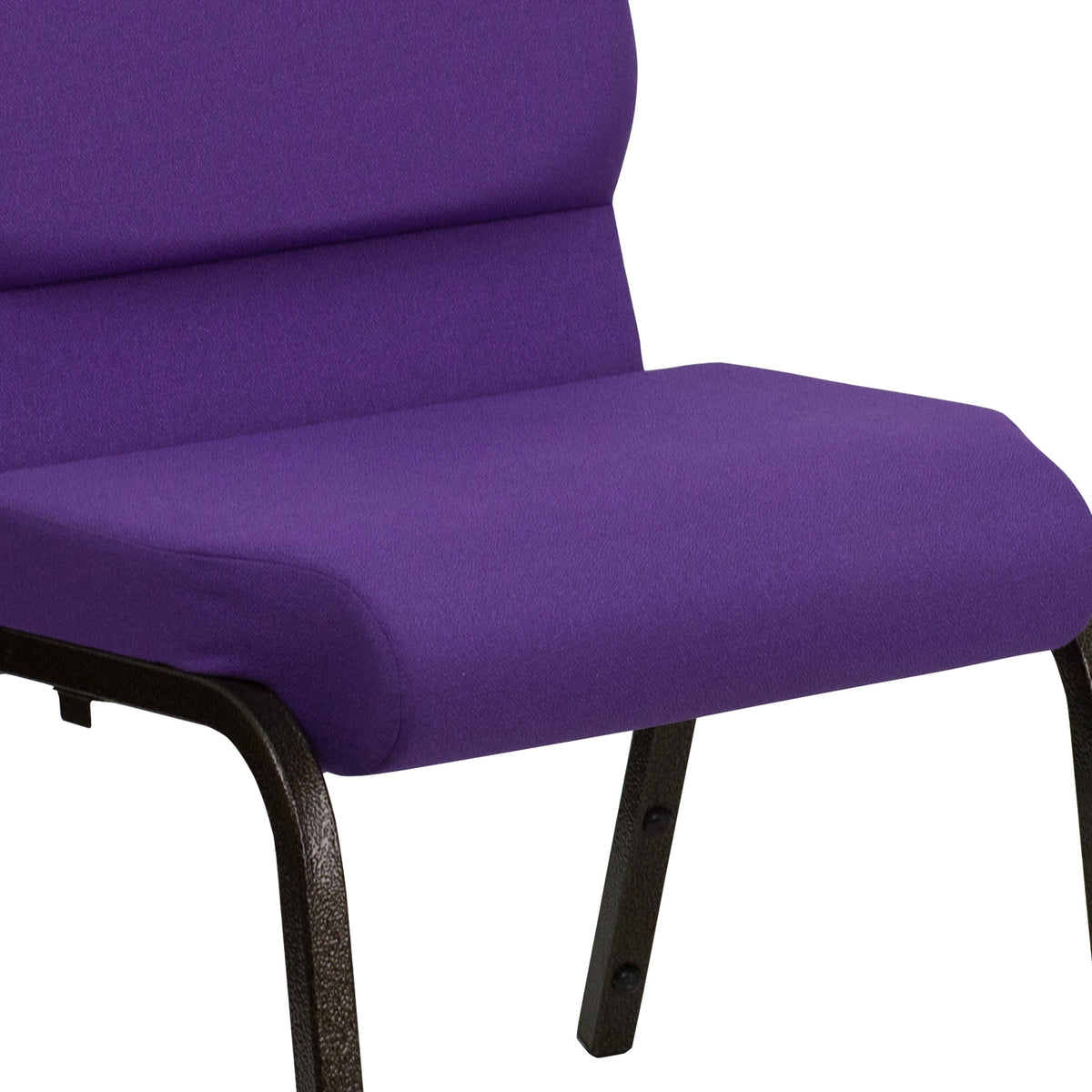 Purple Fabric/Gold Vein Frame |#| Stacking Auditorium Chair with 19inch Seat - Purple Fabric/Gold Vein Frame