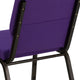 Purple Fabric/Gold Vein Frame |#| Stacking Auditorium Chair with 19inch Seat - Purple Fabric/Gold Vein Frame