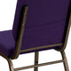 Stacking Auditorium Chair with 19inch Seat - Royal Purple Fabric/Gold Vein Frame