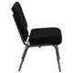 Stacking Auditorium Chair with 21inch Seat - Black Fabric/Silver Vein Frame