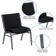 Black |#| Big & Tall 1000 lb. Rated Black Fabric Stack Chair - Reception Seating