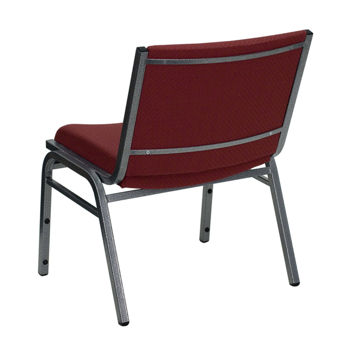 Burgundy |#| Big & Tall 1000 lb. Rated Burgundy Fabric Stack Chair - Reception Seating