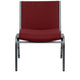 Burgundy |#| Big & Tall 1000 lb. Rated Burgundy Fabric Stack Chair - Reception Seating