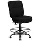 Black Fabric |#| Big & Tall 400 lb. Rated High Back Black Fabric Ergonomic Drafting Chair