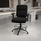 Black Fabric |#| Big & Tall 400 lb. Rated Rectangular Back Black Fabric Ergonomic Draft Chair