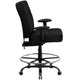 Black Fabric |#| Big & Tall 400 lb. Rated Rectangular Back Black Fabric Ergonomic Draft Chair