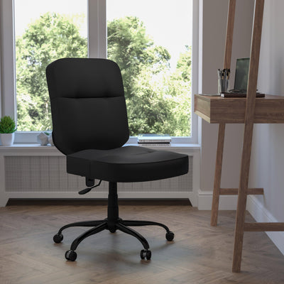 HERCULES Series Big & Tall 400 lb. Rated Executive Swivel Ergonomic Office Chair with Rectangular Back - View 2