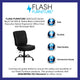Black LeatherSoft |#| Big & Tall 400 lb. Rated High Back Black LeatherSoft Ergonomic Office Chair