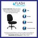 Big & Tall 400 lb. Rated High Back Black Fabric Swivel Ergonomic Office Chair