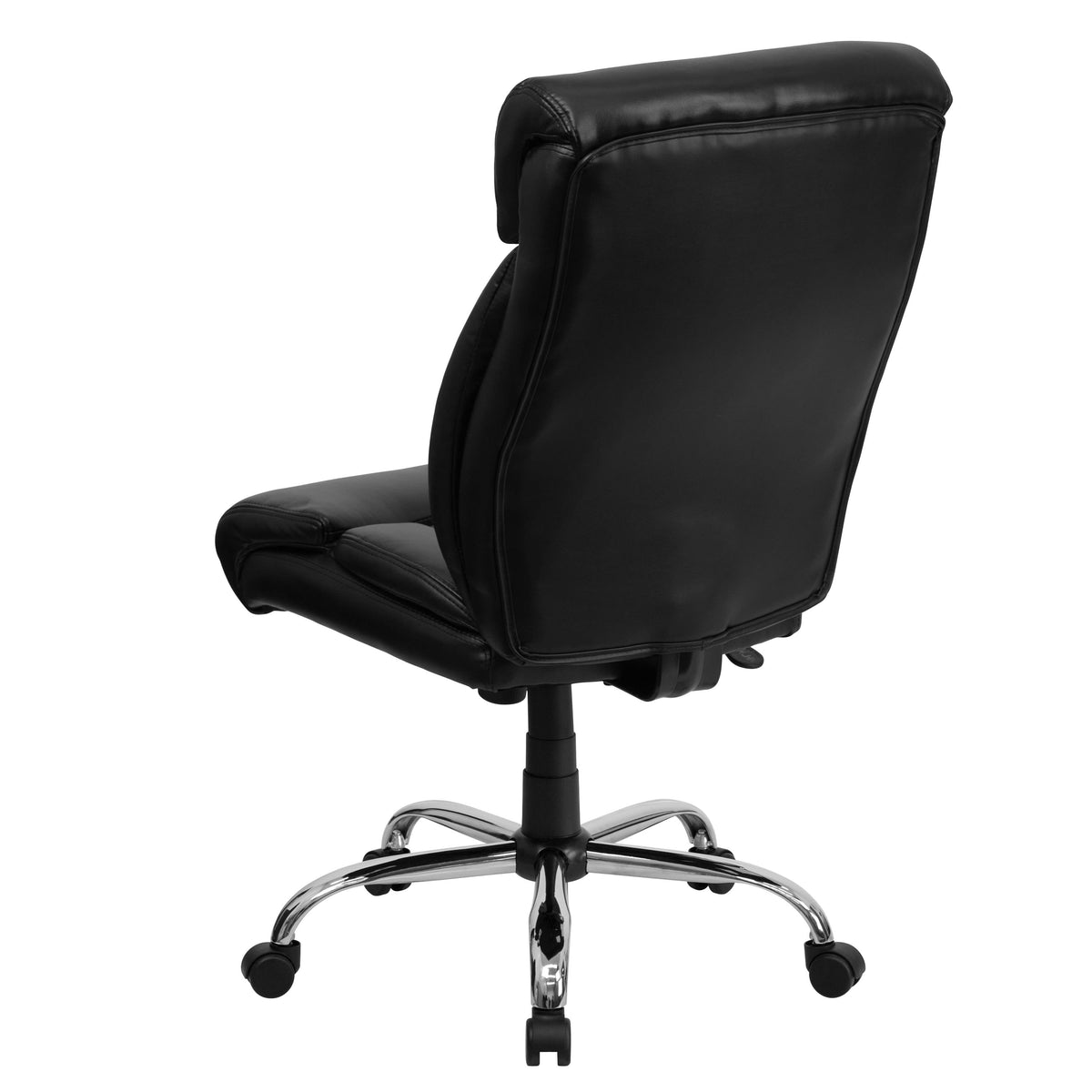 Black LeatherSoft |#| Big & Tall 400 lb. Rated High Back Black LeatherSoft Executive Office Chair