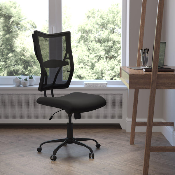 Big & Tall 400 lb. Rated Black Mesh Executive Swivel Ergonomic Office Chair