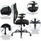 Big & Tall 400 lb. Rated Black Mesh Swivel Ergonomic Chair with Adjustable Arms