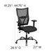Big & Tall 400 lb. Rated Black Mesh Swivel Ergonomic Chair with Adjustable Arms