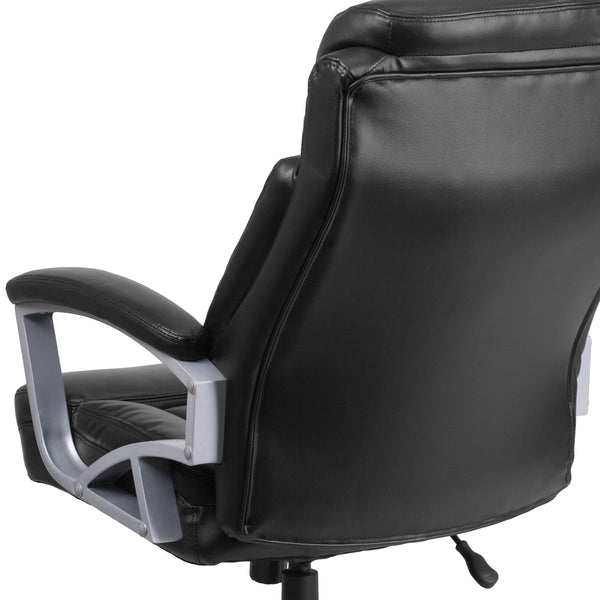 Black LeatherSoft |#| Big & Tall 500 lb. Rated Black LeatherSoft Executive Ergonomic Office Chair