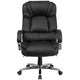 Big & Tall 500 lb. Rated Black LeatherSoft Ergonomic Office Chair w/ Chrome Base