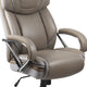 Taupe |#| Big & Tall 500 lb. Rated Taupe LeatherSoft Swivel Office Chair w/Extra Wide Seat
