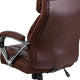 Brown |#| Big & Tall 500 lb. Rated Brown LeatherSoft Swivel Office Chair w/Extra Wide Seat