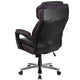 Black |#| Big & Tall 500 lb. Rated Black LeatherSoft Ergonomic Chair w/Adjustable Headrest