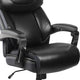 Black |#| Big & Tall 500 lb. Rated Black LeatherSoft Ergonomic Chair w/Adjustable Headrest