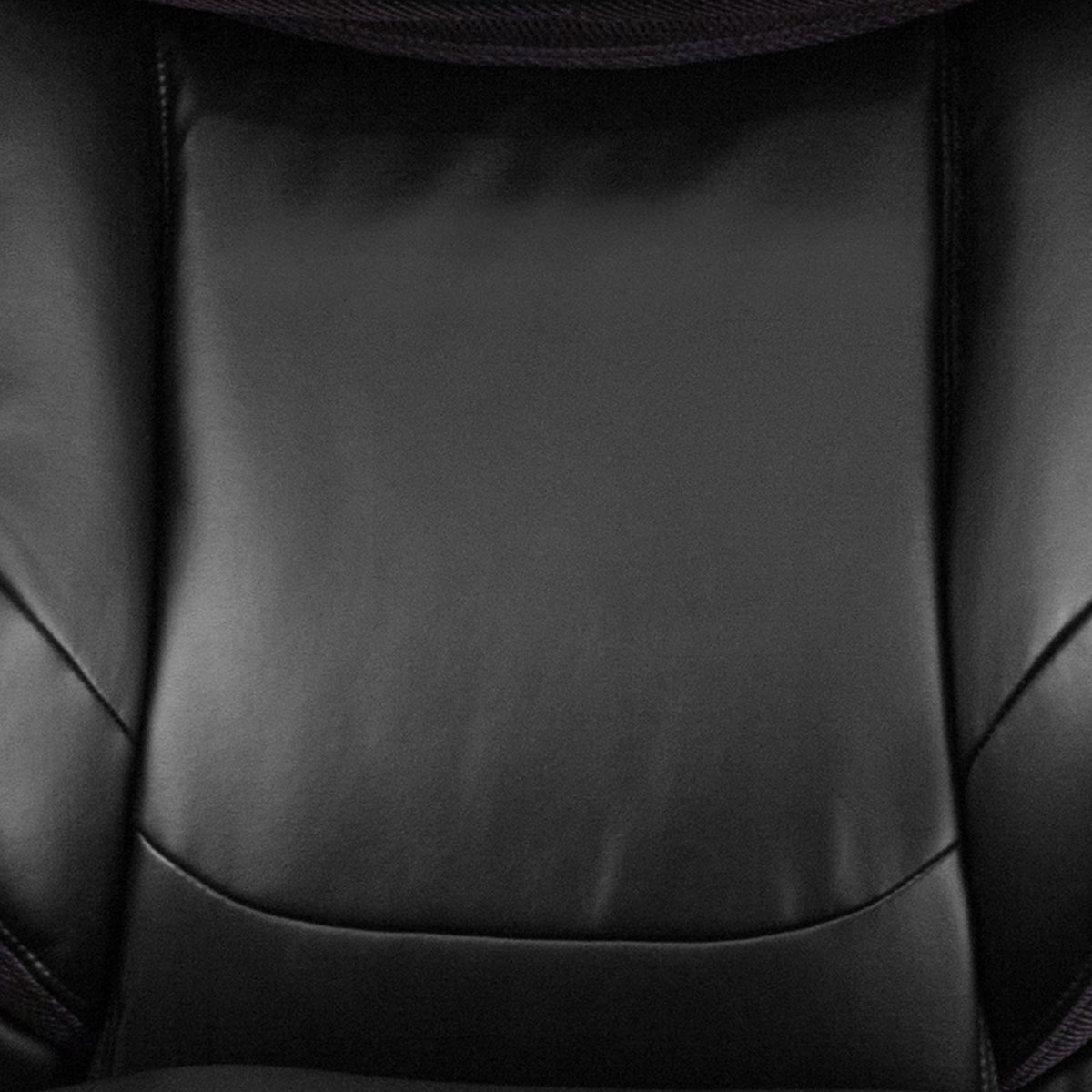 Black |#| Big & Tall 500 lb. Rated Black LeatherSoft Ergonomic Chair w/Adjustable Headrest