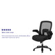 Black Fabric |#| Big & Tall 500 lb. Rated Black Mesh/Fabric Ergonomic Chair w/ Adjustable Lumbar