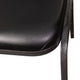 Black Vinyl/Silver Vein Frame |#| Commercial Dome Back Stacking Banquet Chair - Black Vinyl/Silver Vein Frame