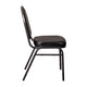 Black Vinyl/Silver Vein Frame |#| Commercial Dome Back Stacking Banquet Chair - Black Vinyl/Silver Vein Frame