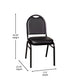 Black Vinyl/Black Frame |#| Commercial Dome Back Stacking Banquet Chair - Black Vinyl/Black Frame