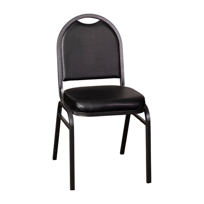 Commercial Dome Back Stacking Banquet Chair with Metal Frame - View 1