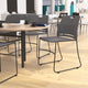 Gray |#| Commercial Grade 660 LB. Capacity Plastic Stack Chair with Steel Sled Base-Gray