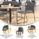 Gray |#| Commercial Grade 660 LB. Capacity Plastic Stack Chair with Steel Sled Base-Gray