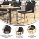 Black |#| Commercial Grade 660 LB. Capacity Plastic Stack Chair with Steel Sled Base-Black