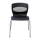 Black |#| Commercial Grade 770 LB. Capacity Plastic Stack Chair with Lumbar Support-Black