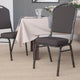 Gray Fabric/Silver Vein Frame |#| Crown Back Stacking Banquet Chair in Gray Fabric - Silver Vein Frame