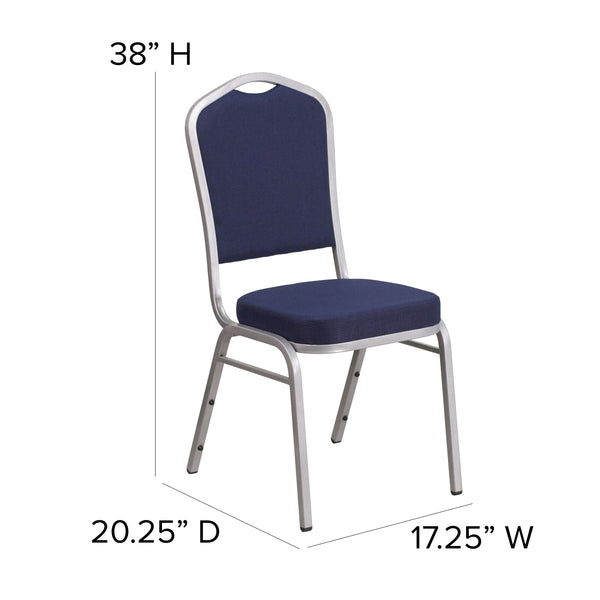 Black Patterned Fabric/Gold Vein Frame |#| Crown Back Stacking Banquet Chair in Black Patterned Fabric - Gold Vein Frame