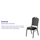 Black Vinyl/Gold Vein Frame |#| Crown Back Stacking Banquet Chair in Black Vinyl - Gold Vein Frame