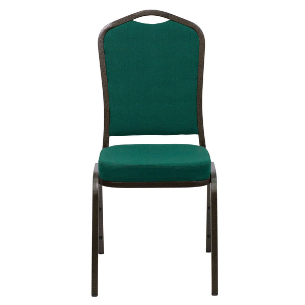 Black Fabric/Silver Vein Frame |#| Crown Back Stacking Banquet Chair in Black Fabric - Silver Vein Frame